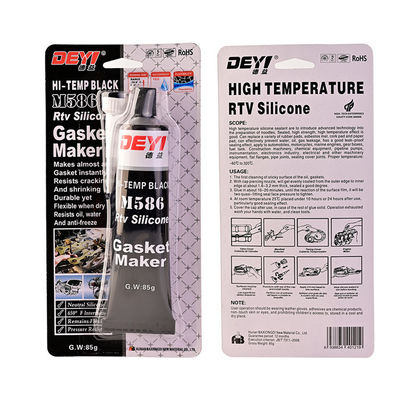 Aplicaciones industriales 85g Black Temp RTV Fabricante de junta adhesiva de sellador de silicona