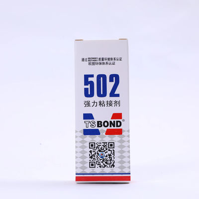 Soluciones de adhesión instantánea Clear 502 Super Glue Adhesivo certificado ISO SGS ROHS MSDS
