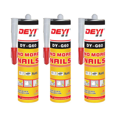 Adhesivo de construcción flexible e impermeable DEYI DY-G60 fuerte adhesivo sin más clavos pegamento para espejos y paneles de pared