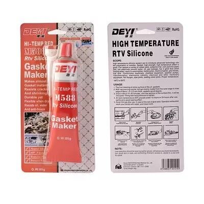 Red RTV Silicone Gasket Maker Acid Acetic Sealant Adhesive 85g Tube For Metal Flange