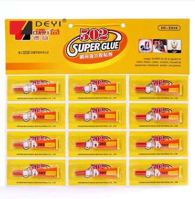 12pcs 3g 502 Super pegamento adhesivo de resistencia industrial para varias superficies
