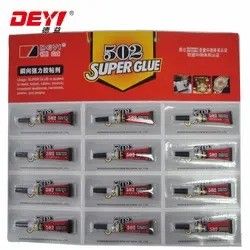 12pcs 3g 502 Super pegamento adhesivo de resistencia industrial para varias superficies