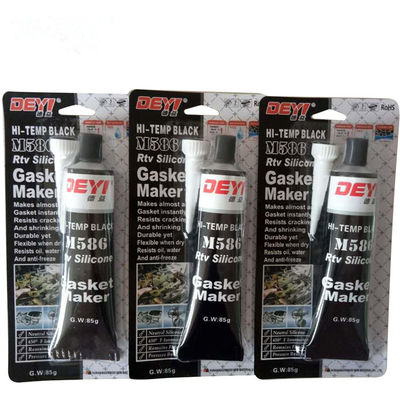 Aplicaciones industriales 85g Black Temp RTV Fabricante de junta adhesiva de sellador de silicona