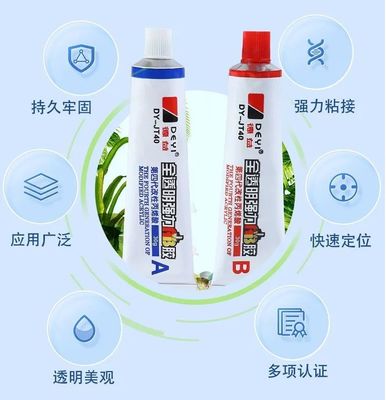 Material principal acrílico cristalino AB adhesivo para una fuerte adhesión al PVC