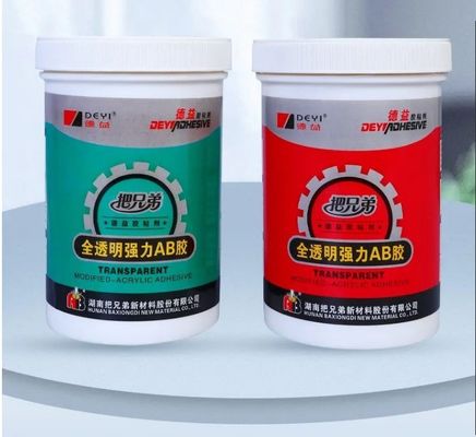 Material principal acrílico cristalino AB adhesivo para una fuerte adhesión al PVC