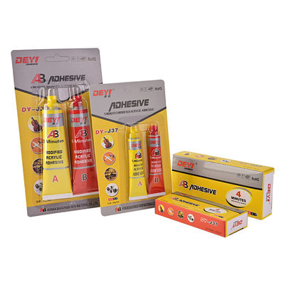 Pegamento AB acrílico modificado DEYI J37 para reparar artículos de uso diario con alta resistencia al impacto y a la temperatura (-60~+100°C)