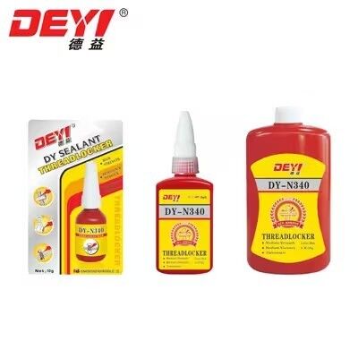 DEYI DY-N340 Adesivo de bloqueo de hilos de curado rápido - pegamento sellador de viscosidad media para accesorios y enchufes metálicos