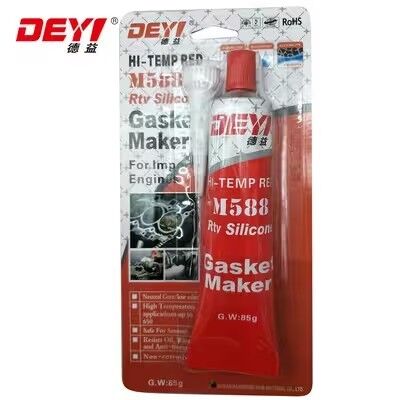 Rojo RTV Fabricante de junta de silicona de alta temperatura... sellador de bridas para automóviles e industriales.