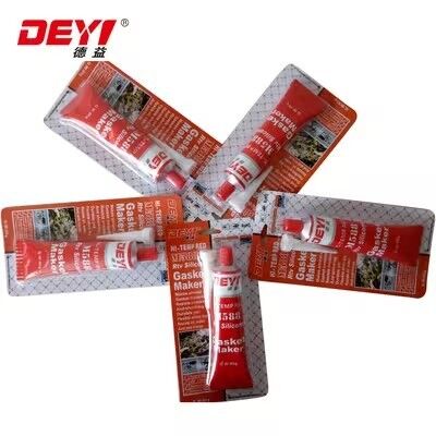 Rojo RTV Fabricante de junta de silicona de alta temperatura... sellador de bridas para automóviles e industriales.
