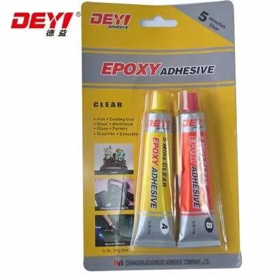 Adhesivo de resina epoxi transparente de curado rápido, pegamento impermeable de alta resistencia para carpintería y reparación de muebles, 5 minutos